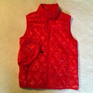 Men’s Uniqlo Ultra Light Down Bright Orange Diamond Quilted Vest